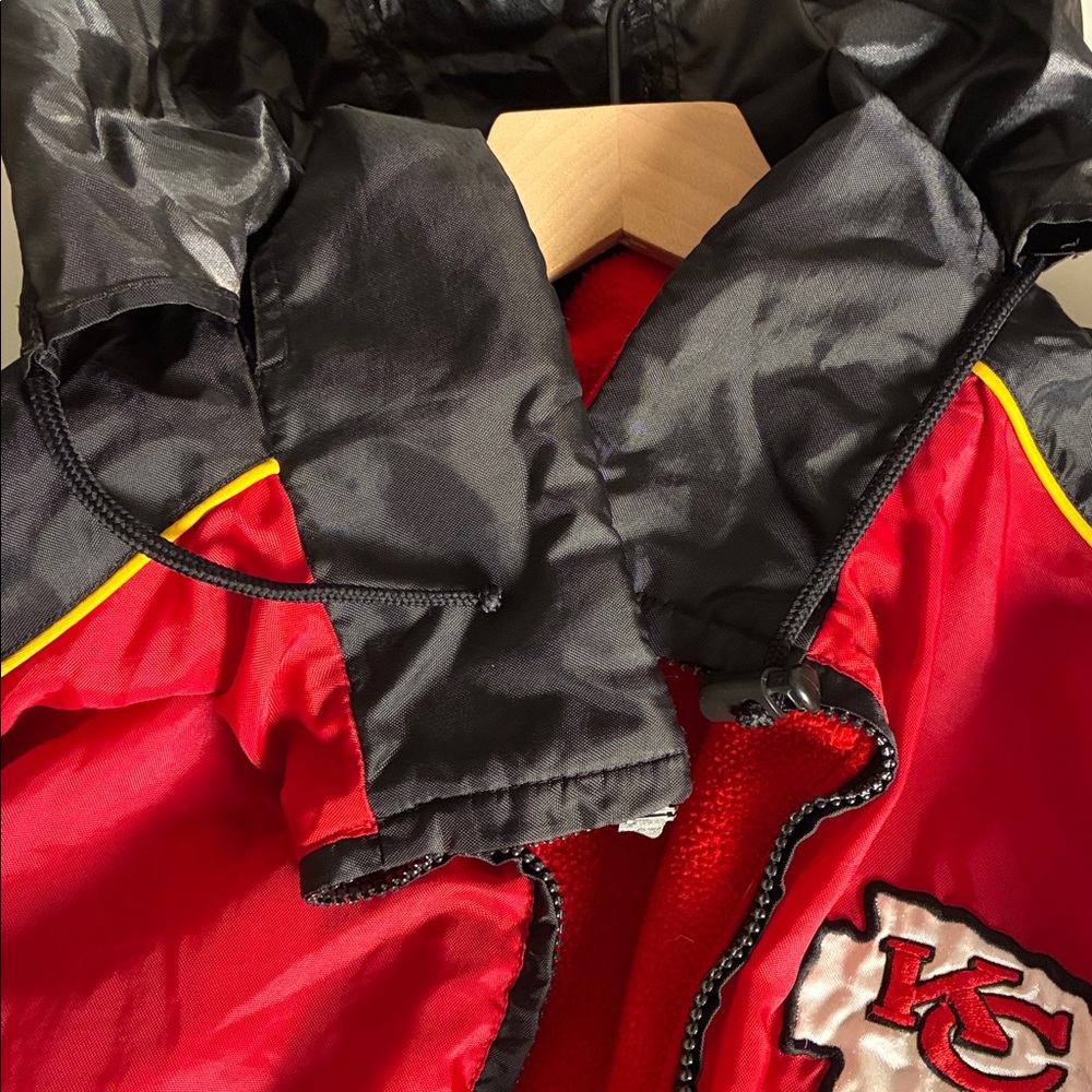 Kansas City Chief’s Football Black Red Sports Reversible Jacket Windbreaker NFL - Picture 12 of 12